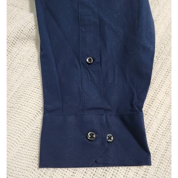 Ben Sherman Men's Navy Stretch Shirt Sz 17 32/33 NWT Button Down - Picture 8 of 9